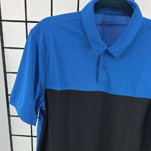 Nike Golf Men's Polo in Blue and Black Dri-Fit NEW Size S - Picture 4 of 7